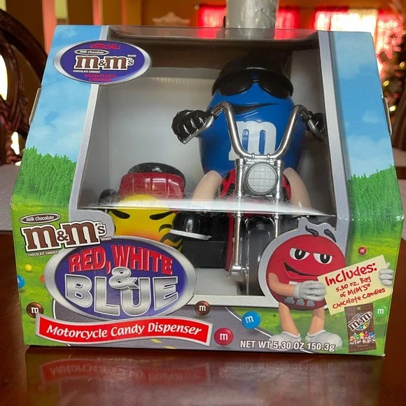 アメコミ M&M's Red White & Blue Candy Dispenser M&M's Red White & Blue Motorcycle Candy Dispenser Limited